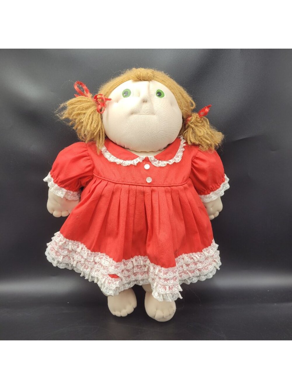 Vintage 17" Handmade Soft Sculpture Doll Little People Cabbage Patch STYLE "Suzi